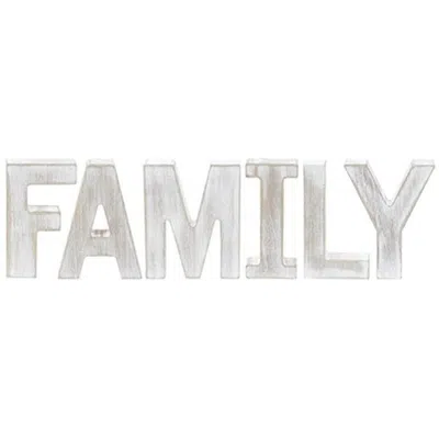Homegifo 6/set Family Rustic White Letters