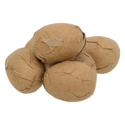 Homegifo *6/set Small Brown Paper Eggs In Neutral