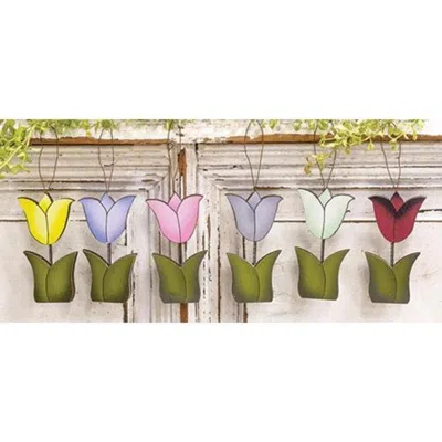 Homegifo ^^6/set Springy Tulip Ornaments In Multi