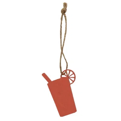 Homegifo 6/set Summer Drinks Wooden Ornaments In Red