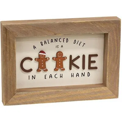 Homegifo A Balanced Diet Framed Sign In Brown