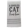 Homegifo A Spoiled Cat Lives Here Dish Towel