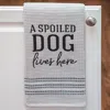 Homegifo A Spoiled Dog Lives Here Dish Towel