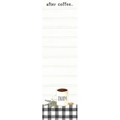 Homegifo After Coffee...long Notepad In White