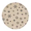 Homegifo Allover Snowflake Gray Round Mat