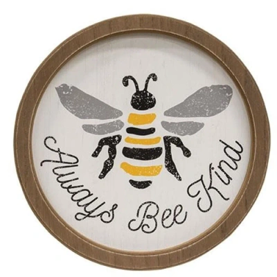 Homegifo *always Bee Kind Circle Frame In Animal Print