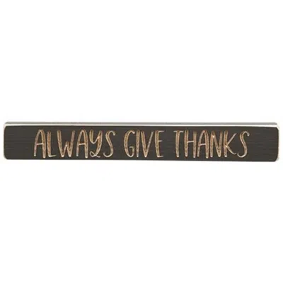 Homegifo Always Give Thanks Engraved Block 12"
