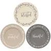 Homegifo Always Grateful Floral Band Plate 3 Asstd