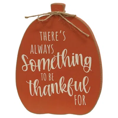 Homegifo Always Something To Be Thankful For Pumpkin Sitter In Orange