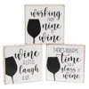 Homegifo Always Time For Wine Polka Dot Square Block 3 Asstd.