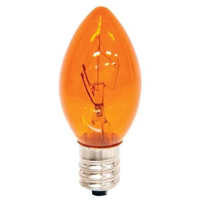 Homegifo Amber Replacement Bulb Candelabra Base 5 W In Orange