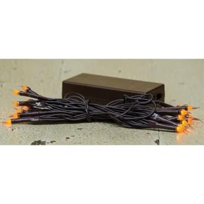 Homegifo Amber Silicone Mini Lights Brown Cord 20 Ct
