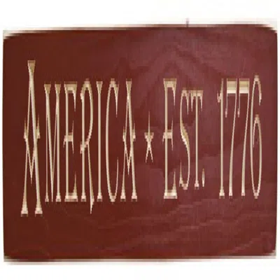 Homegifo America 1776 Engraved Sign 24" X 3.5"