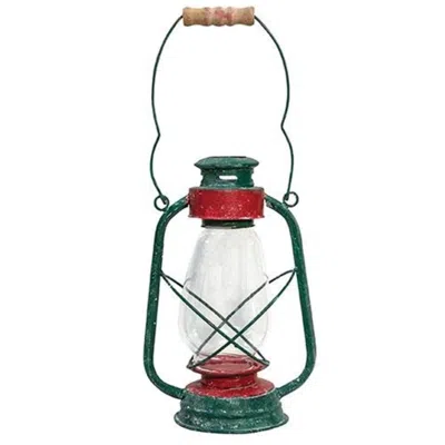 Homegifo *antiqued Green & Red Lantern