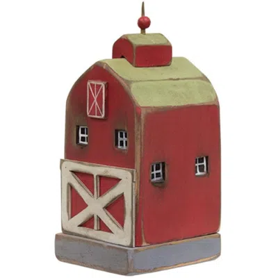 Homegifo Antiqued Red Barn Wooden Sitter