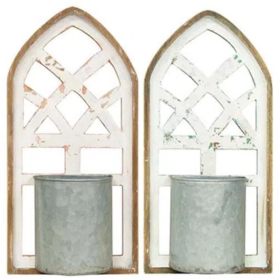Homegifo Architectural Arch Wall Planter 2 Asstd. In Gray