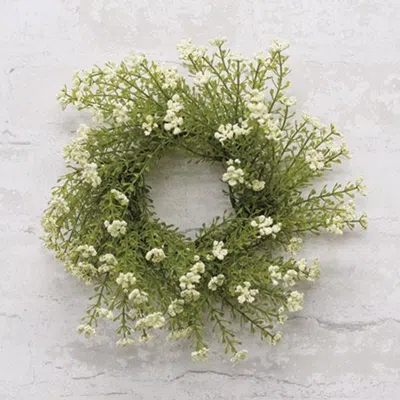 Homegifo Astilbe Candle Ring 3" White In Green