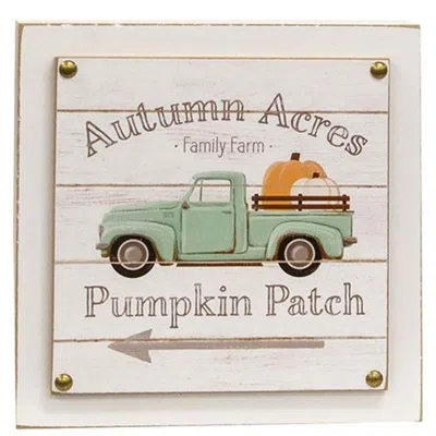 Homegifo Autumn Acres Pumpkin Patch Layered Box Sign In Neutral