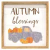Homegifo *autumn Blessings Pumpkin Truck Distressed Frame