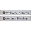 Homegifo *autumn Blessings Wood Block 2 Asstd.
