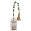 Homegifo Autumn Market Beaded Wood Tag