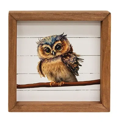 Homegifo Baby Boy Owl Shadowbox Frame In Brown