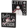 Homegifo Baby It's Cold/let It Snow Box Sign 2 Asstd.
