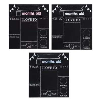 Homegifo Baby Milestones Chalkboard 3 Asstd. In Black