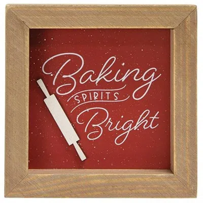 Homegifo *baking Spirits Bright Framed Sign In Neutral
