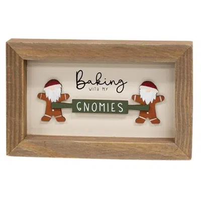 Homegifo *baking With My Gnomies Framed Sign In Blue