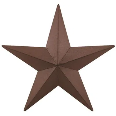 Homegifo Barn Star - 18" - Burgundy In Brown