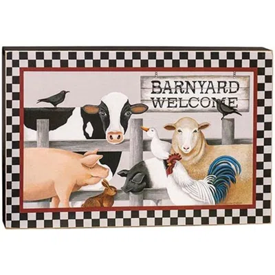 Homegifo Barnyard Welcome Box Sign In Multi