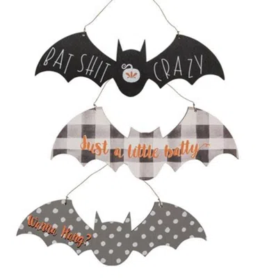 Homegifo Bat Shit Crazy Ornament 3 Asstd. In Multi