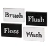 Homegifo Bathroom Words Block Sign 4 Asstd.