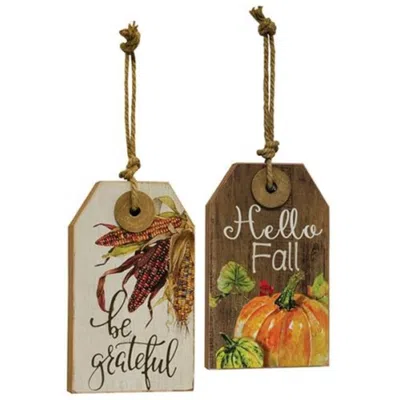 Homegifo *be Grateful Wood Tag 2 Asstd. In Multi