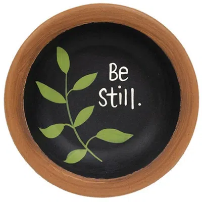 Homegifo Be Still Mini Wooden Bowl In Brown