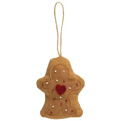 Homegifo Beaded Gingerbread Cookie Ornament In Brown