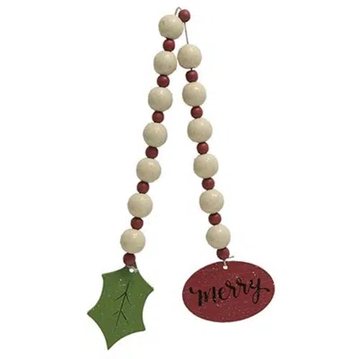 Homegifo Beaded Merry Tag In Multi