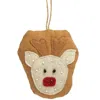 Homegifo Beaded Reindeer Fabric Ornament