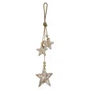 Homegifo Beaded Snowy Triple Star Hanger
