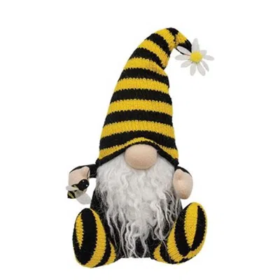 Homegifo Bee Happy Sitting Gnome In Blue