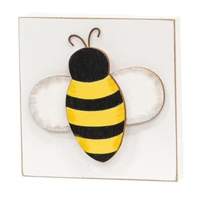 Homegifo Bee Icon Square Block In Black
