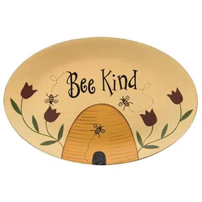 Homegifo Bee Kind Plate In Yellow