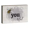 Homegifo Bee You Tiful Block 2.75" X 4.25"