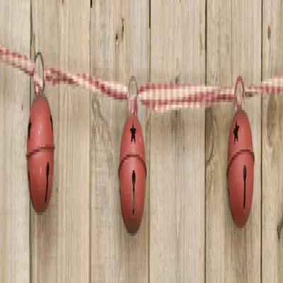 Homegifo Bell Garland 2" Bells In Red
