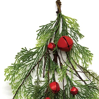 Homegifo Bells Will Be Ringing Cedar Branch 24" In Green