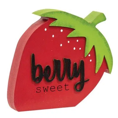 Homegifo Berry Sweet Chunky Strawberry Sitter In Red
