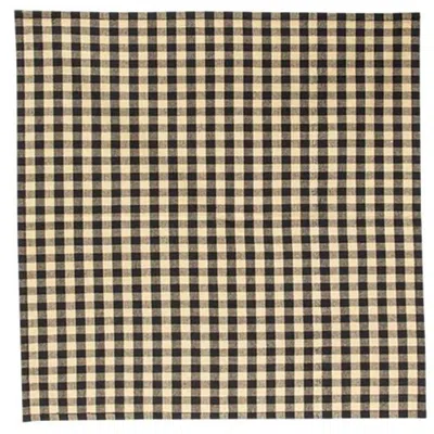 Homegifo Black & Tan Check Fabric Napkin In Brown