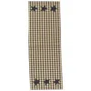 Homegifo Black & Tan Check Star Applique Short Runner