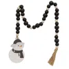 Homegifo Black & White Bead Garland W/snowman